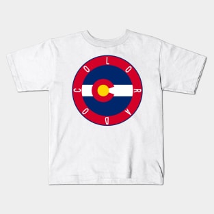 Colorado Flag Decal Kids T-Shirt